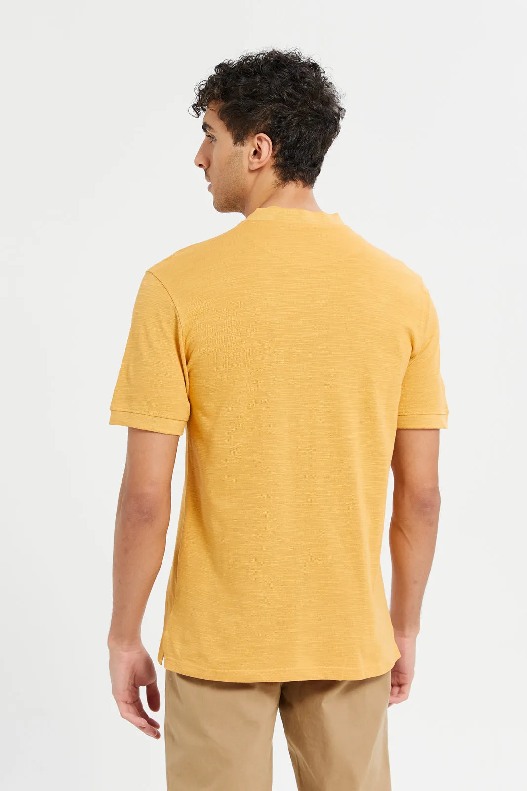 Men Mustard Polo Shirt