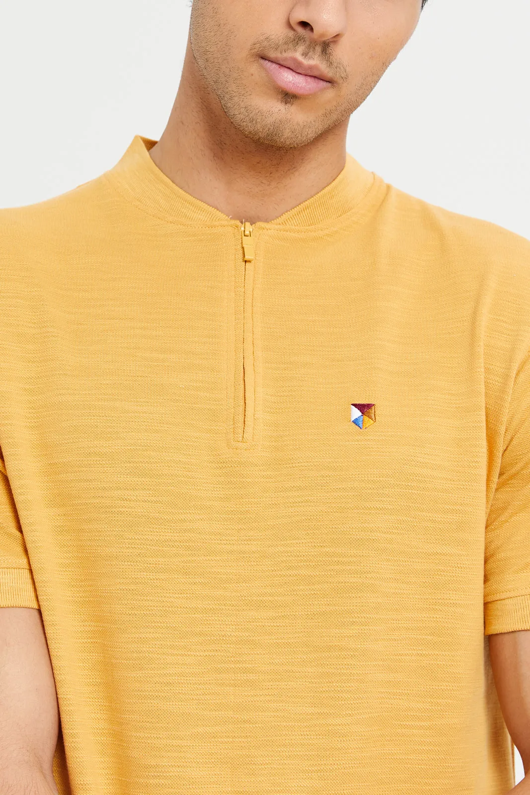 Men Mustard Polo Shirt
