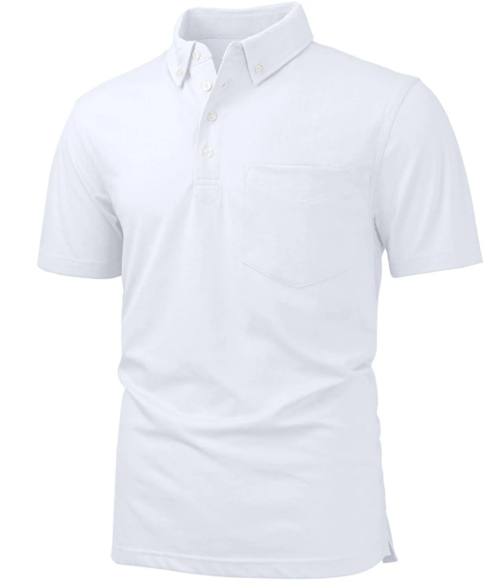 Men's Button Down Slim Fit Golf Polo Shirt-ZPK007842