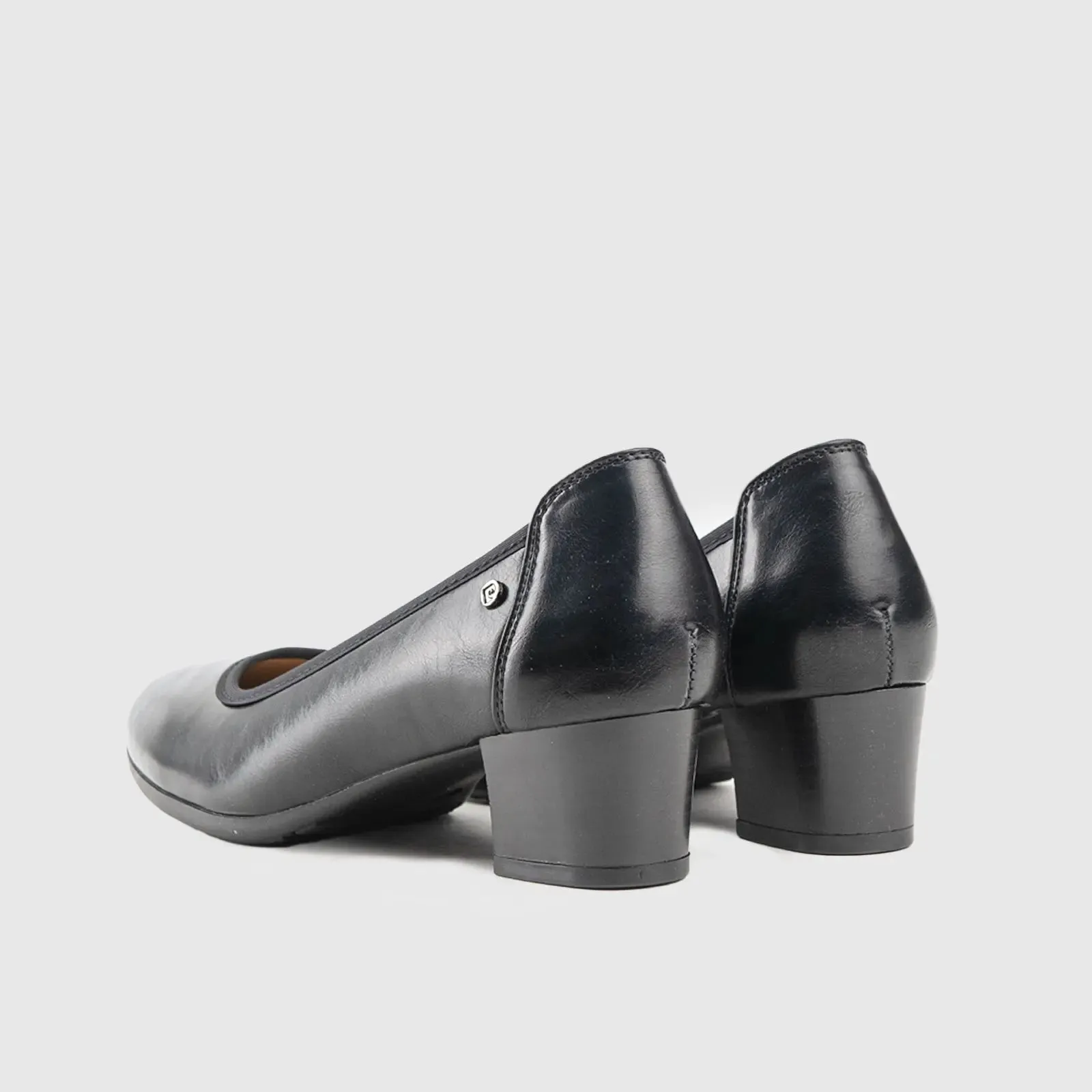 Mid Block Heel Court Shoe 10264 Black