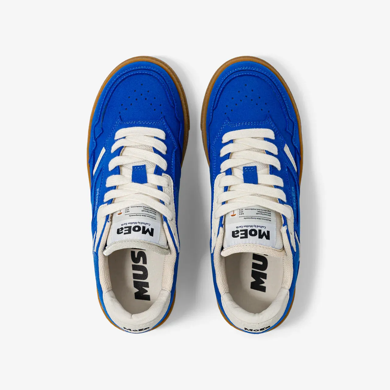 MoEa | GEN9 Mushroom Vegan Sneakers | Full Blue Suede