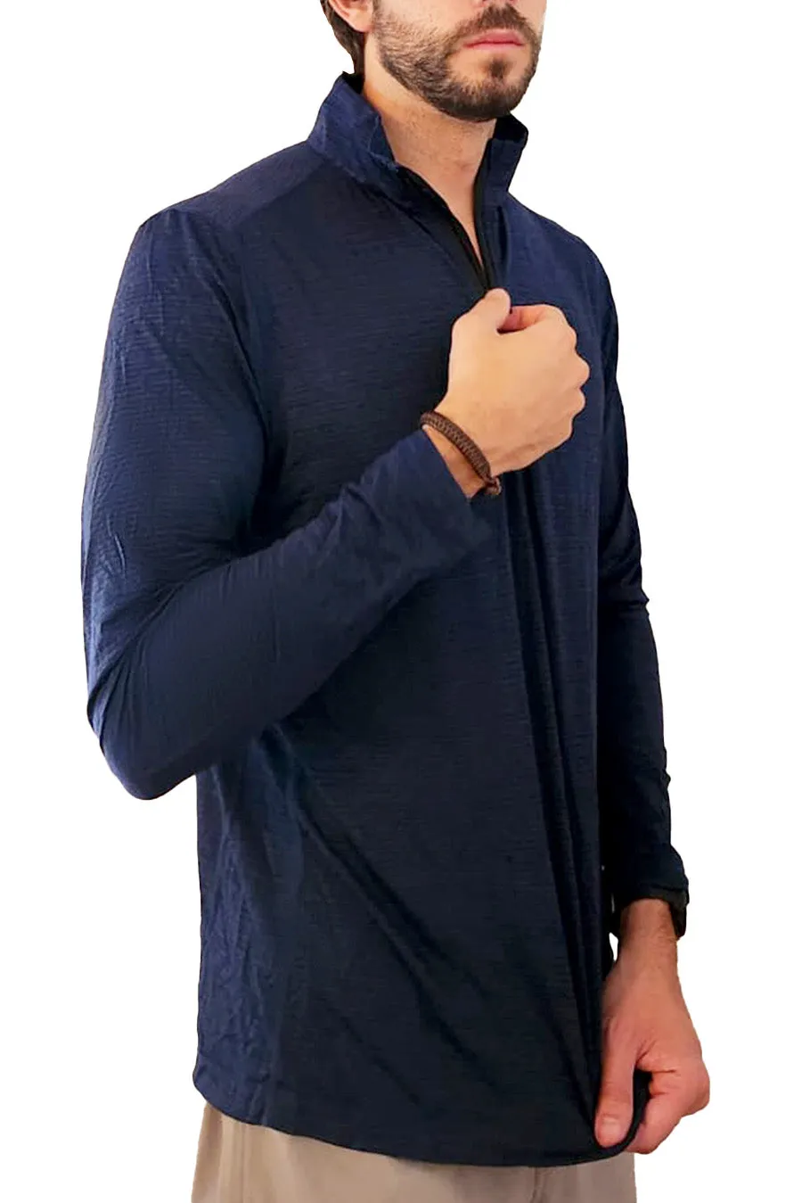 Navy Quarter Zip Jacket by Bermies