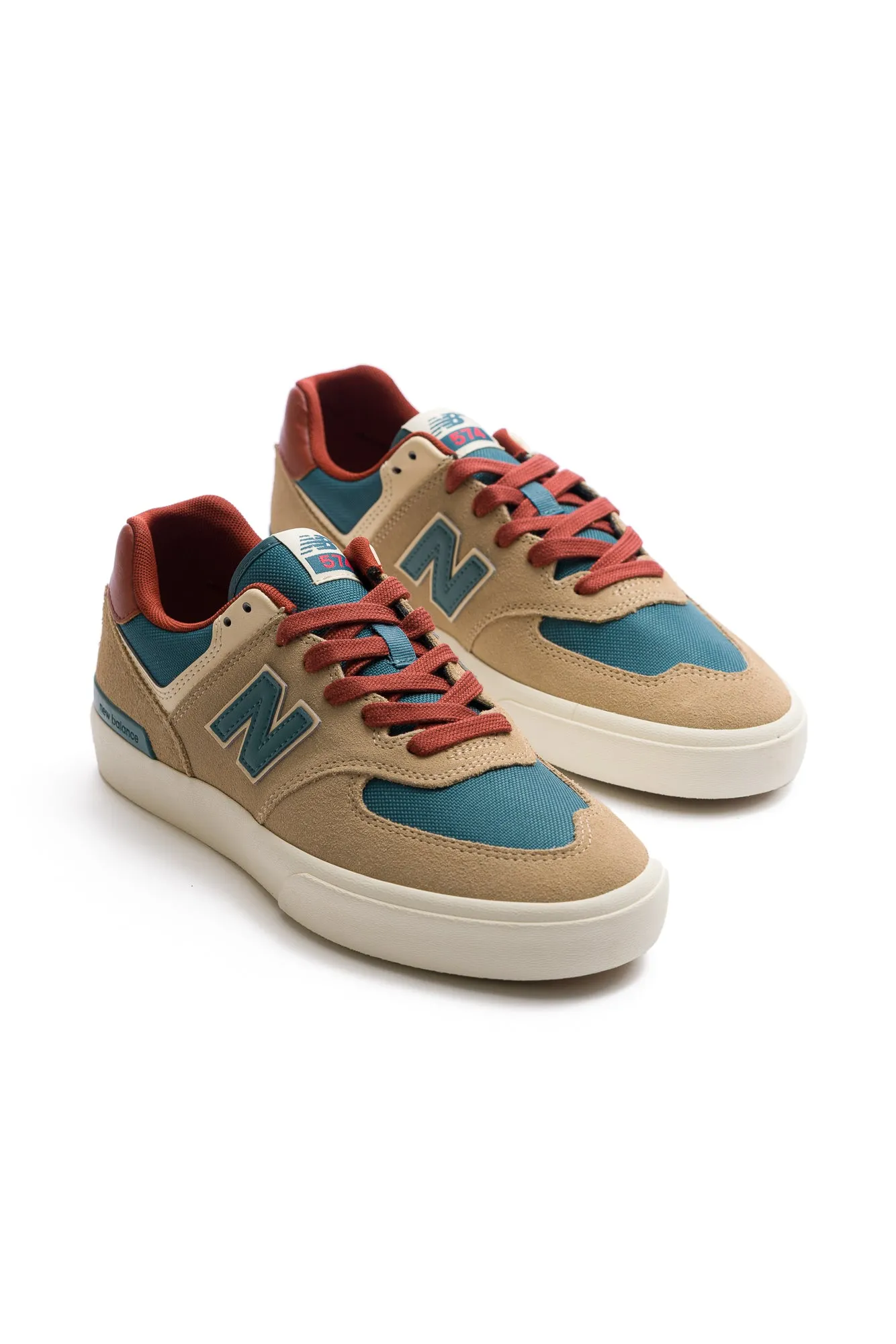 New Balance Numeric 574 Vulc - Tan with Forest Green