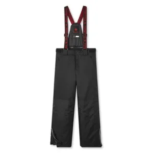 New Kids Unisex Canadiana Snow pants in black with removable suspenders, Sz 3T
