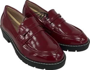 New Look Red Wide Fit Loafers UK 4