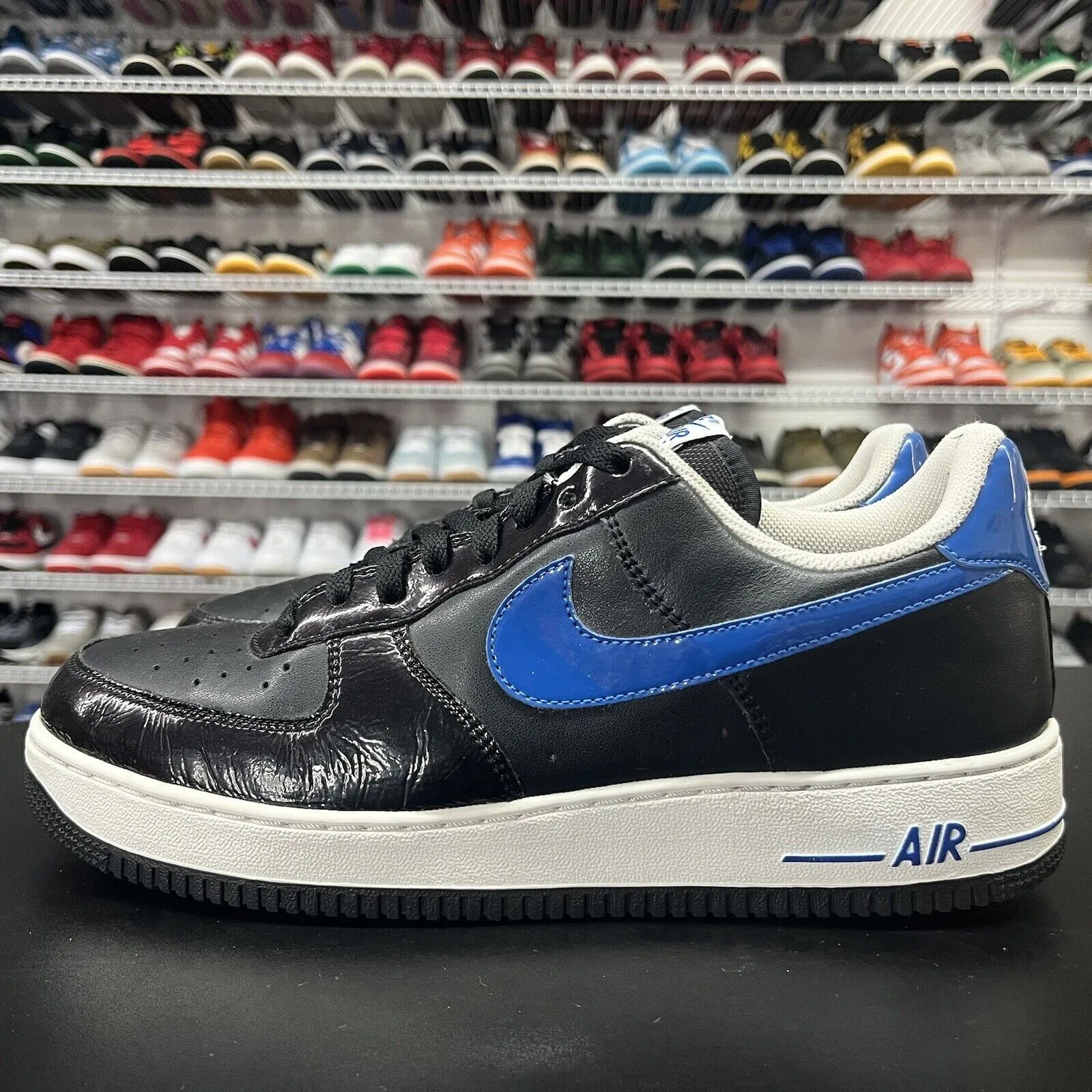 Nike Air Force 1 07 AF1 315115-008 Black Blue Shoes Women's Sneakers US Size 12