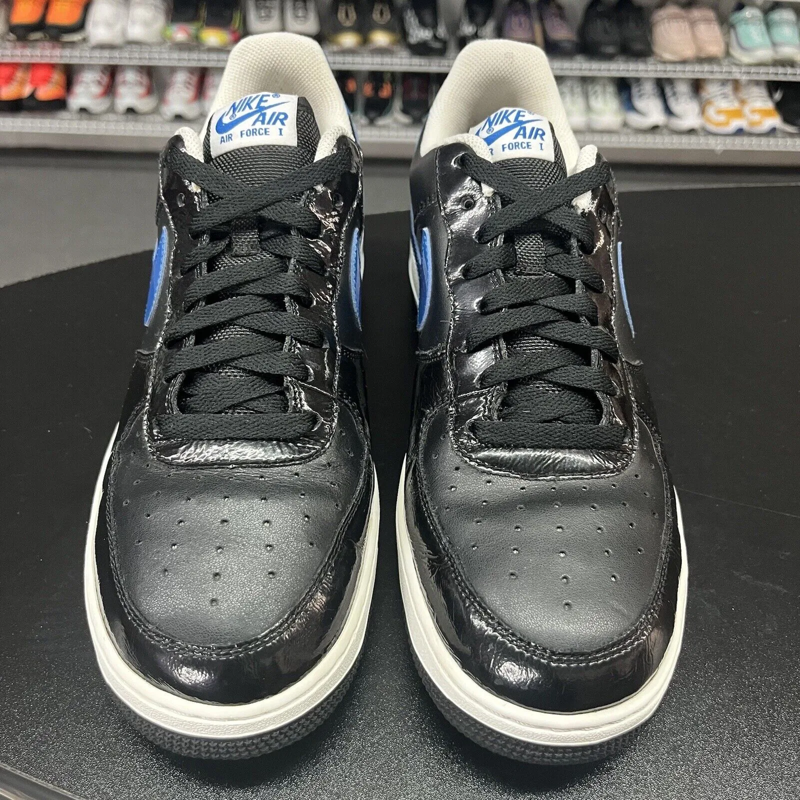 Nike Air Force 1 07 AF1 315115-008 Black Blue Shoes Women's Sneakers US Size 12