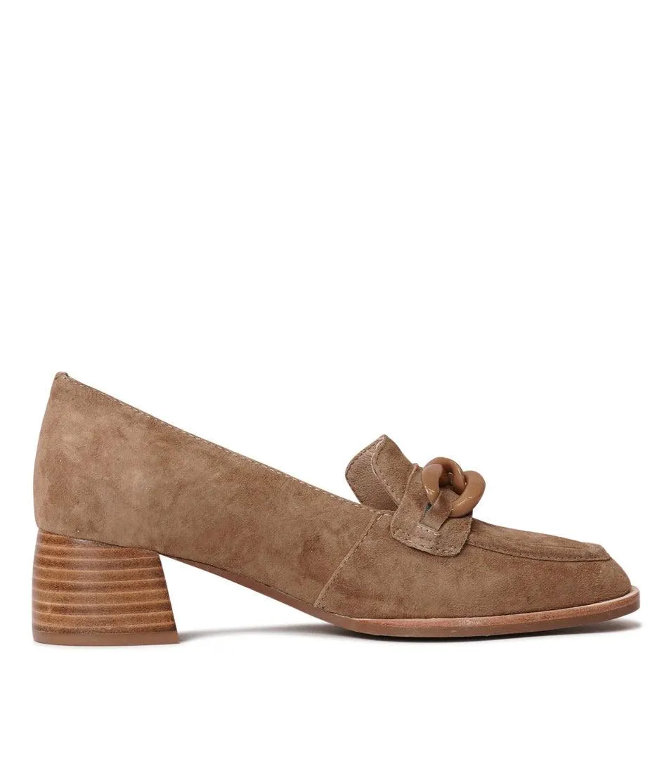 Nomass Light Choc Suede Loafers