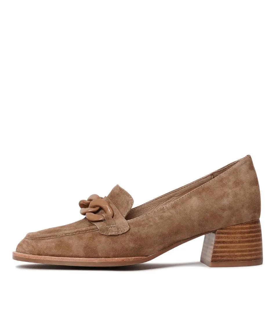 Nomass Light Choc Suede Loafers
