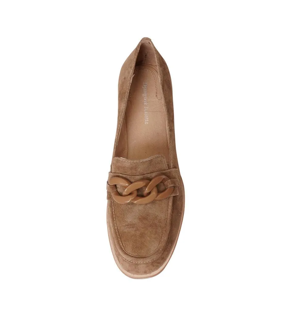 Nomass Light Choc Suede Loafers