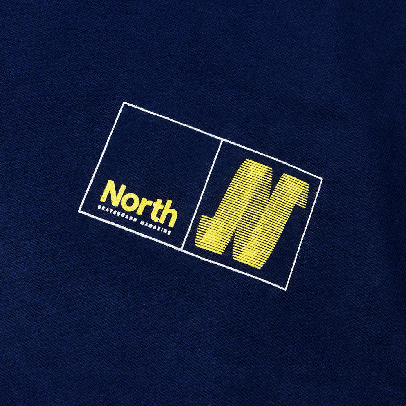 North Skate Mag N Logo T Shirt - Navy / Amber / Smoke