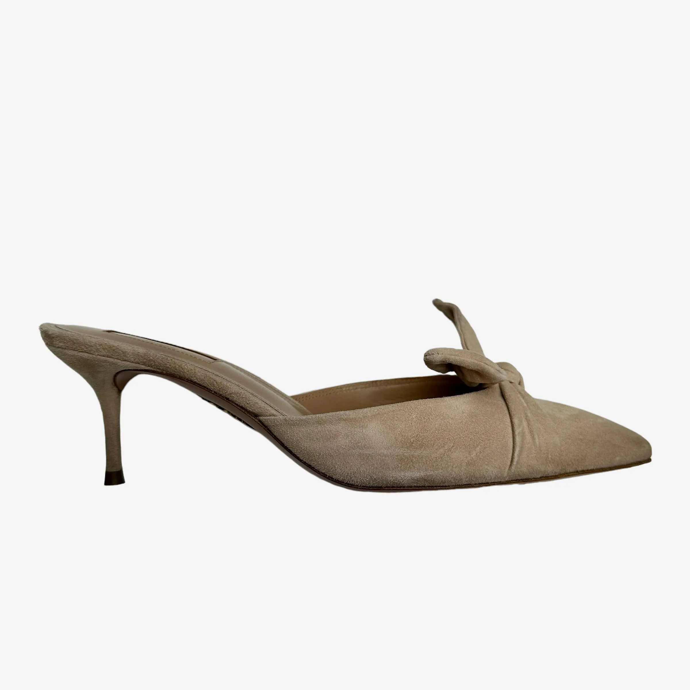 Nude Suede Slides - 6.5