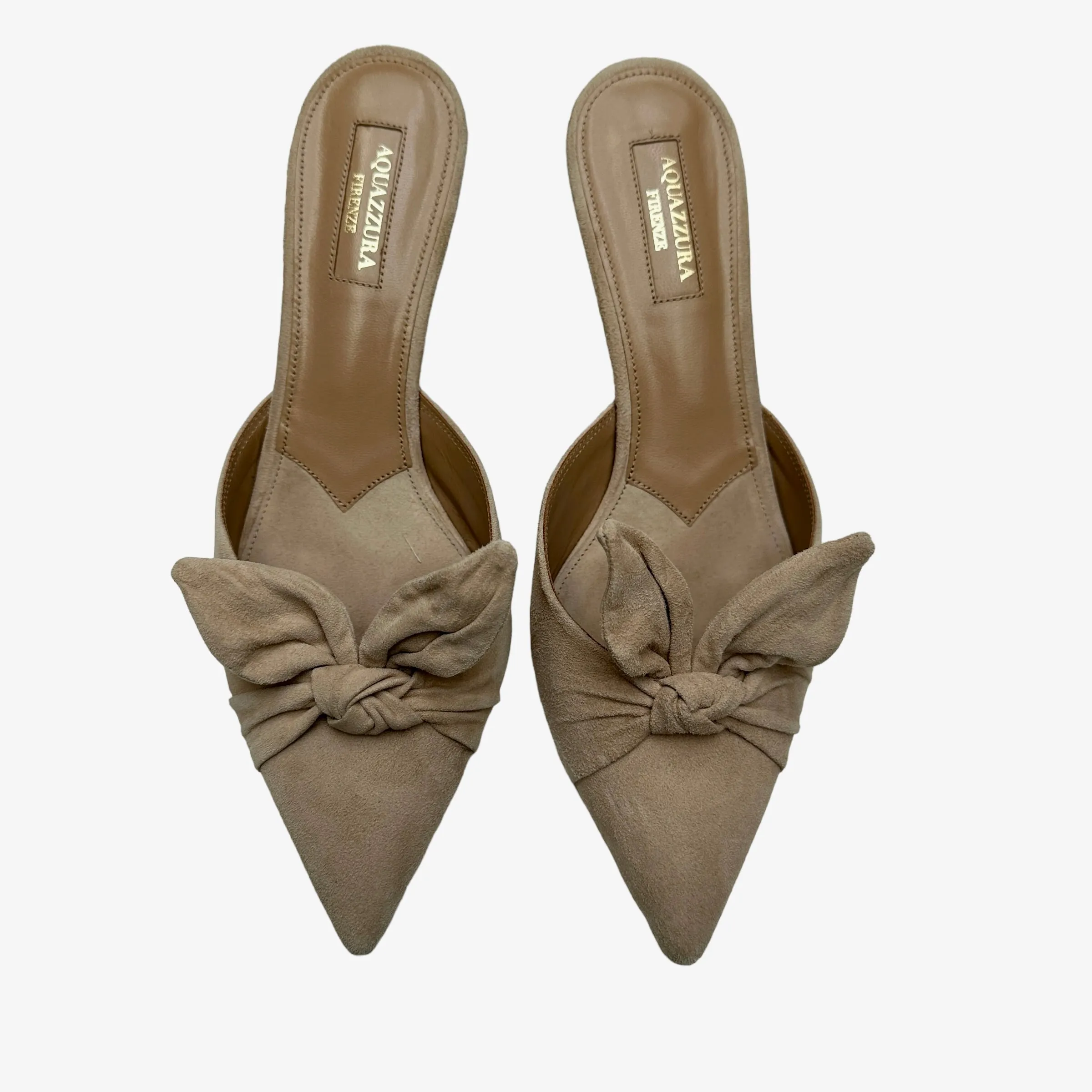 Nude Suede Slides - 6.5