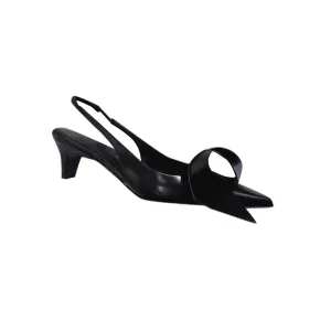 NULRE Leather Kitten Heel Sandals