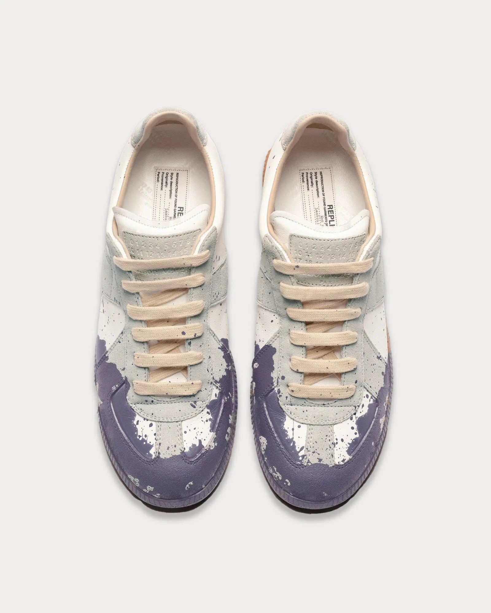 Paint Replica White / Pewter Low Top Sneakers