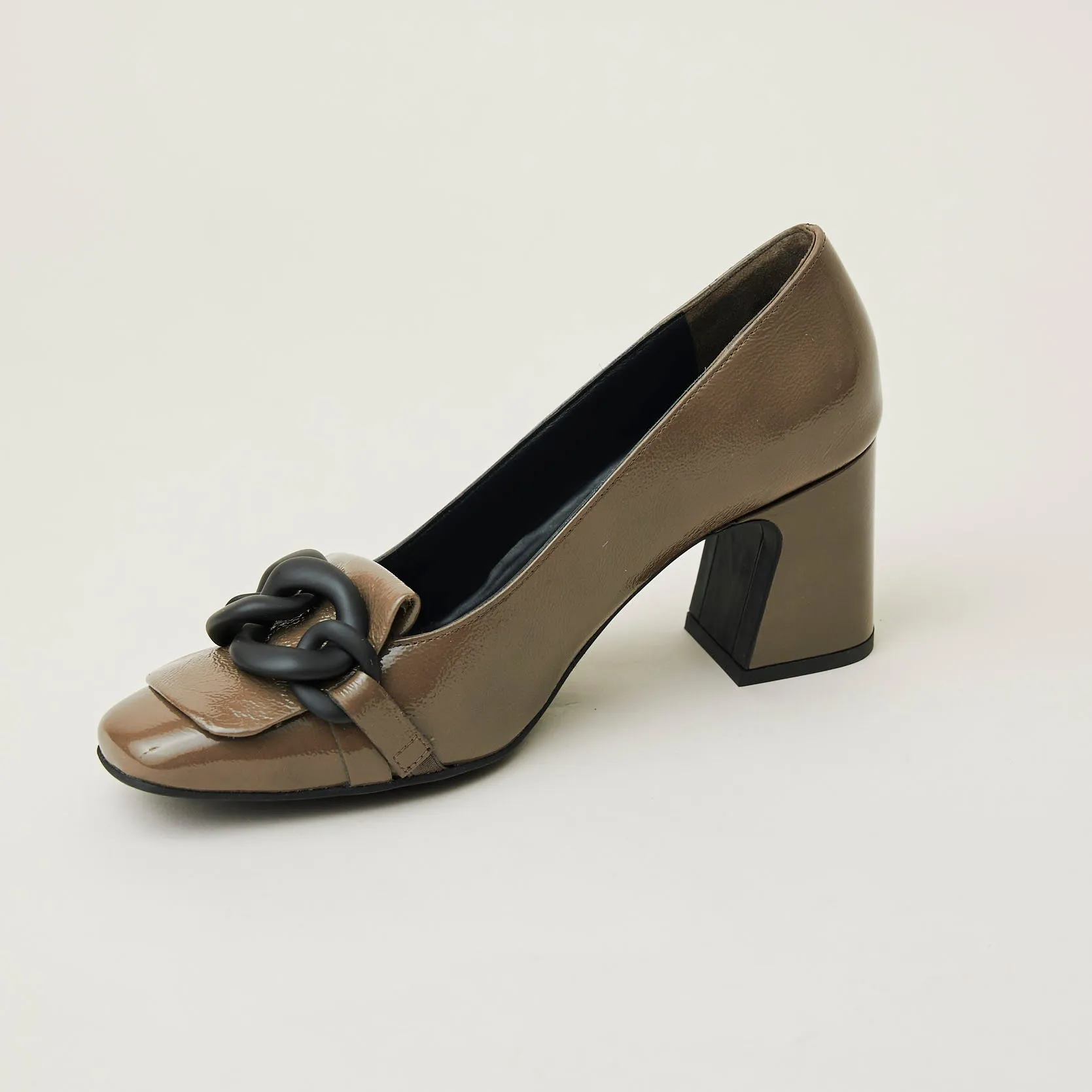 Paul Green Taupe Patent Court Shoes