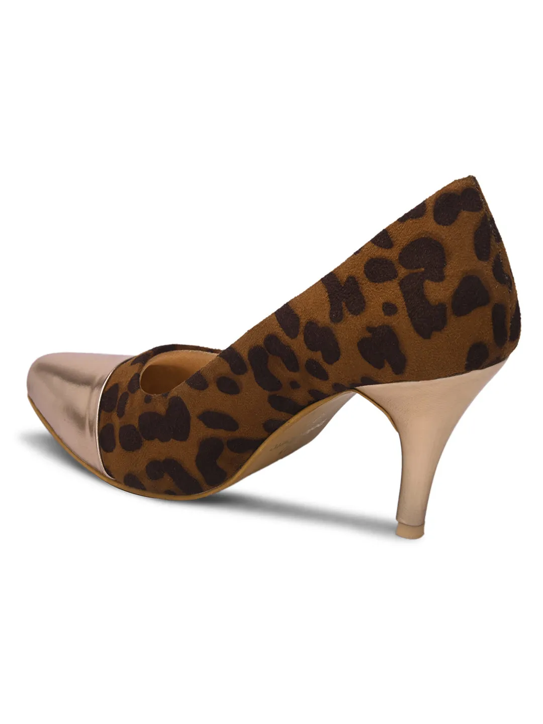 Pelle Albero Women Brown Slip-On Kitten Heels