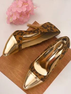 Pelle Albero Women Brown Slip-On Kitten Heels