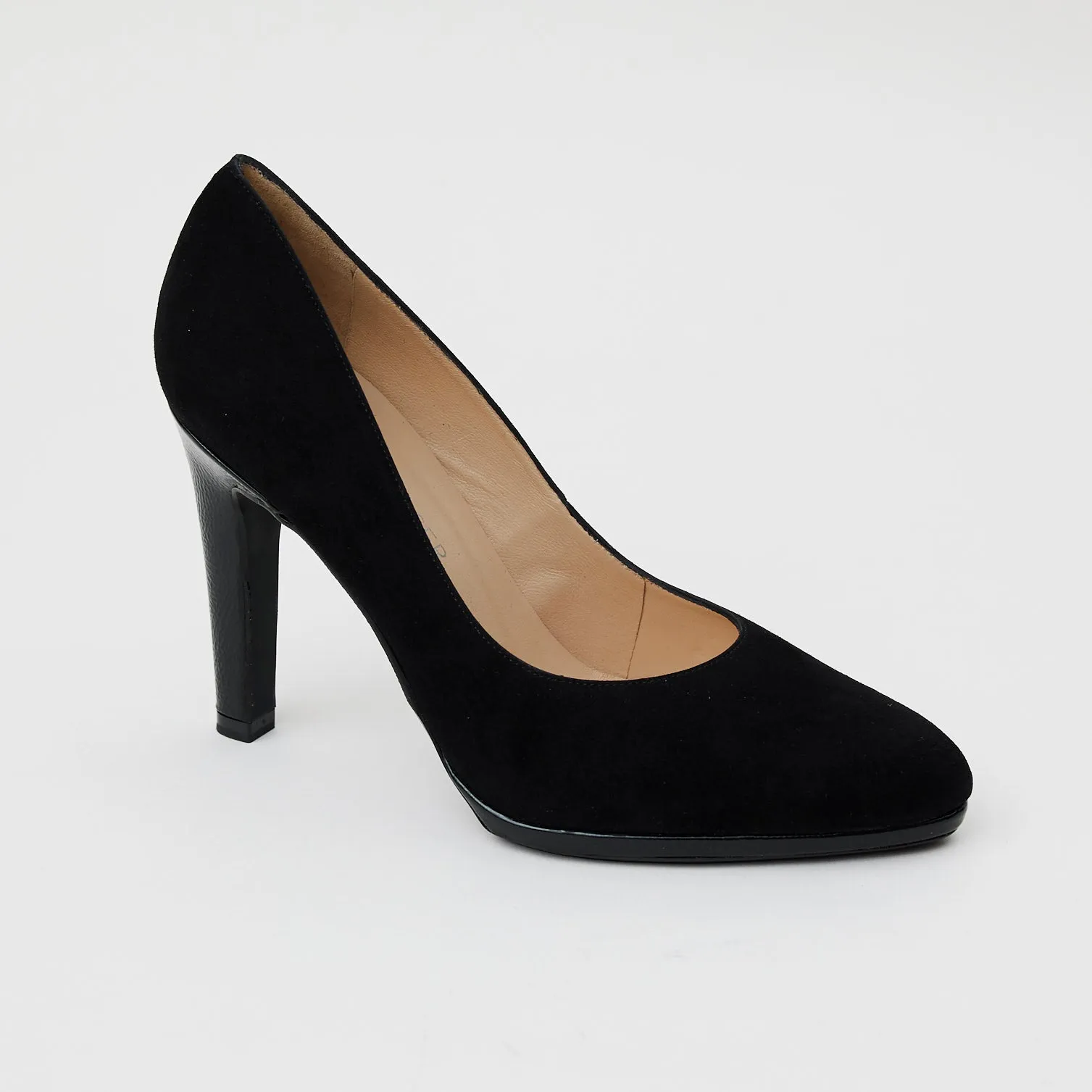 Peter Kaiser Black Suede Court Shoes