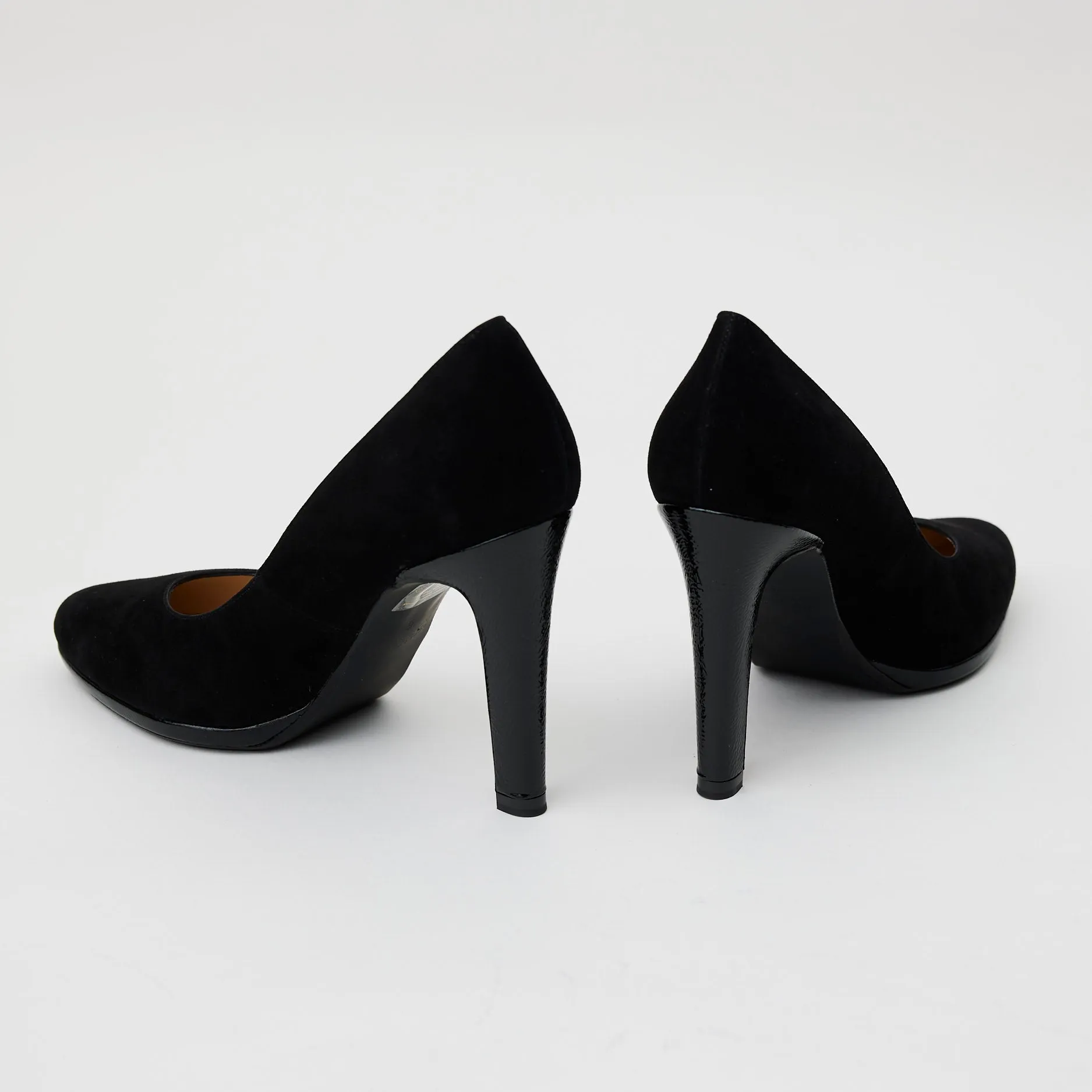 Peter Kaiser Black Suede Court Shoes