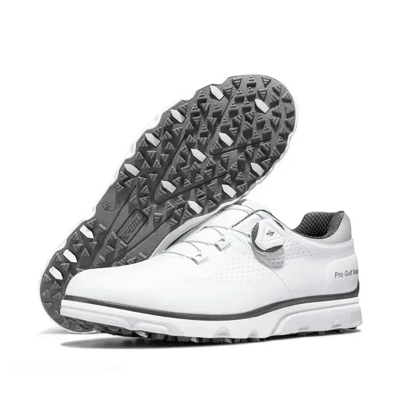 PGM Men Golf Shoes Knob Shoelaces Anti-side Slip Waterproof Men's Sports Shoes Sneakers XZ277