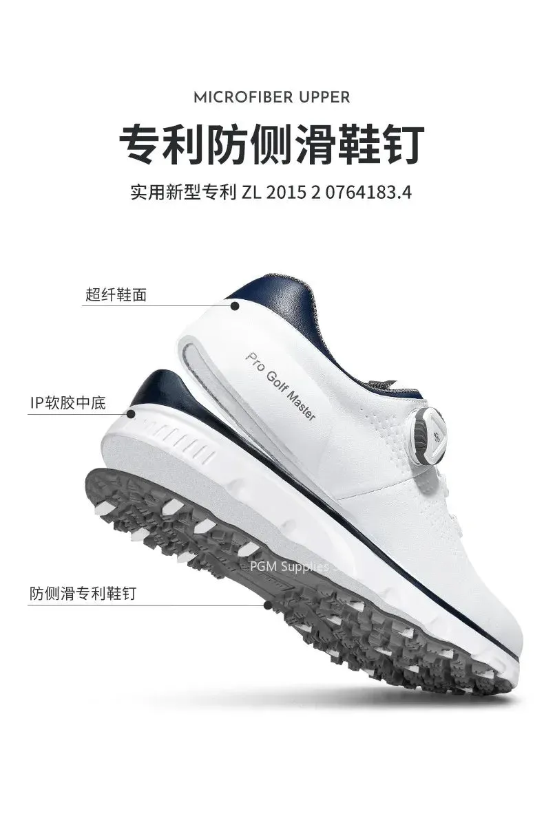 PGM Men Golf Shoes Knob Shoelaces Anti-side Slip Waterproof Men's Sports Shoes Sneakers XZ277