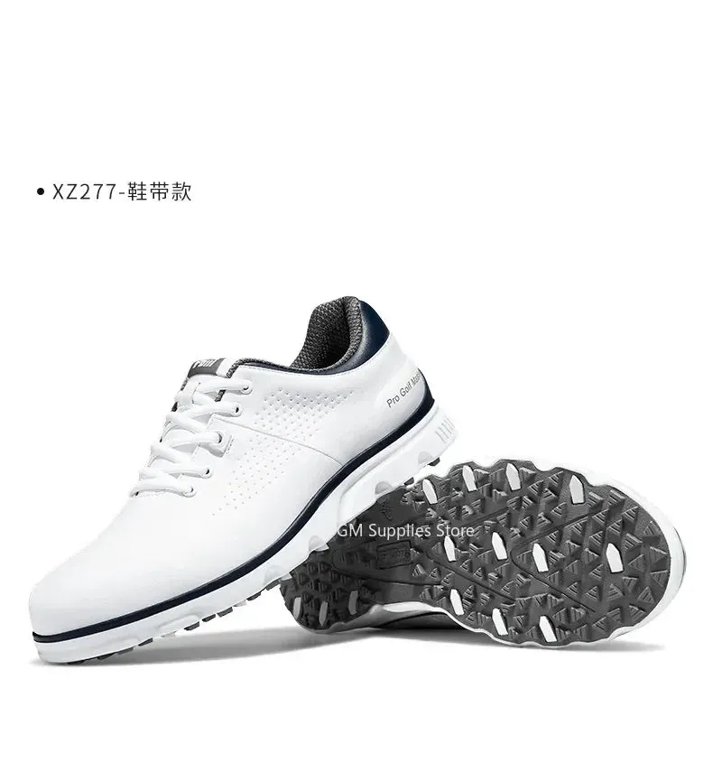 PGM Men Golf Shoes Knob Shoelaces Anti-side Slip Waterproof Men's Sports Shoes Sneakers XZ277
