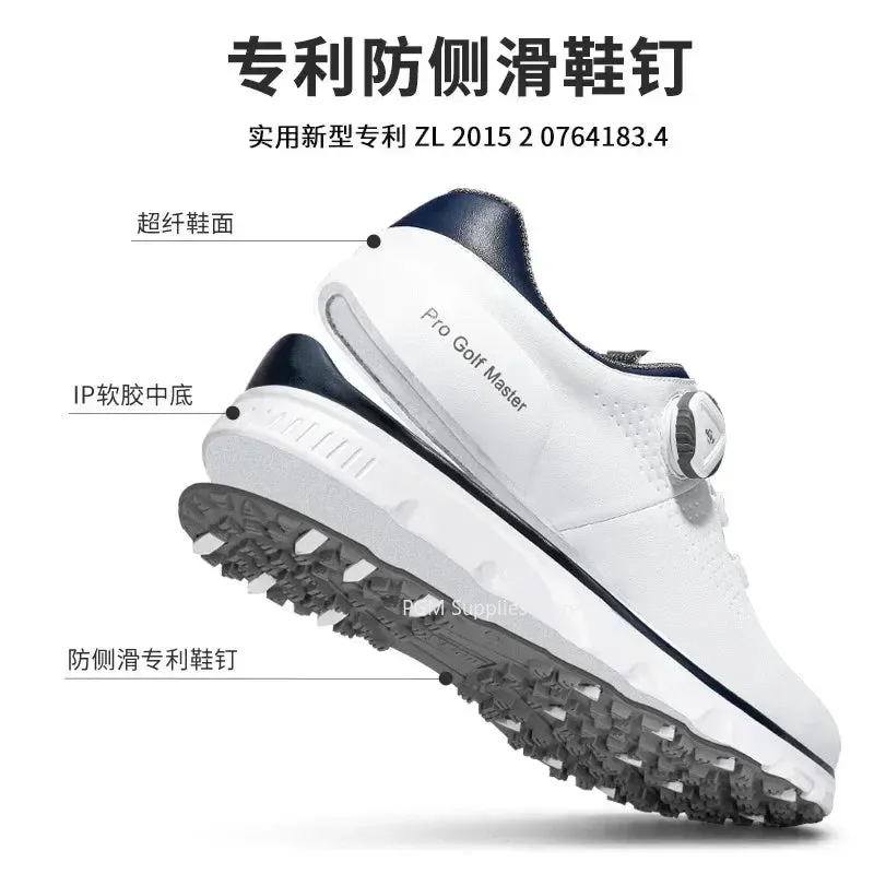 PGM Men Golf Shoes Knob Shoelaces Anti-side Slip Waterproof Men's Sports Shoes Sneakers XZ277