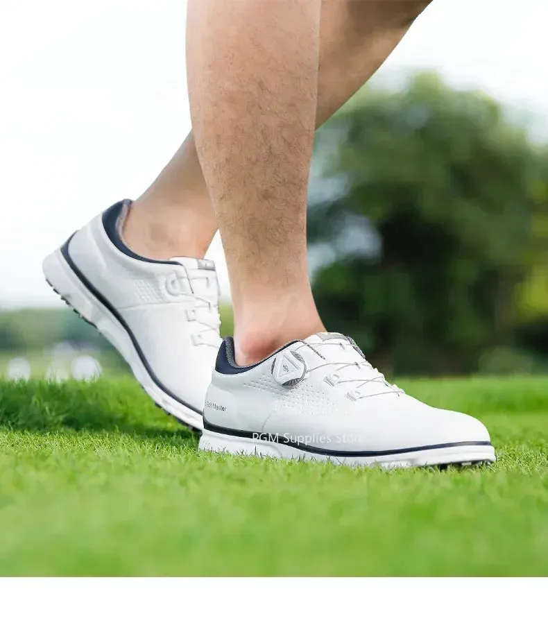 PGM Men Golf Shoes Knob Shoelaces Anti-side Slip Waterproof Men's Sports Shoes Sneakers XZ277