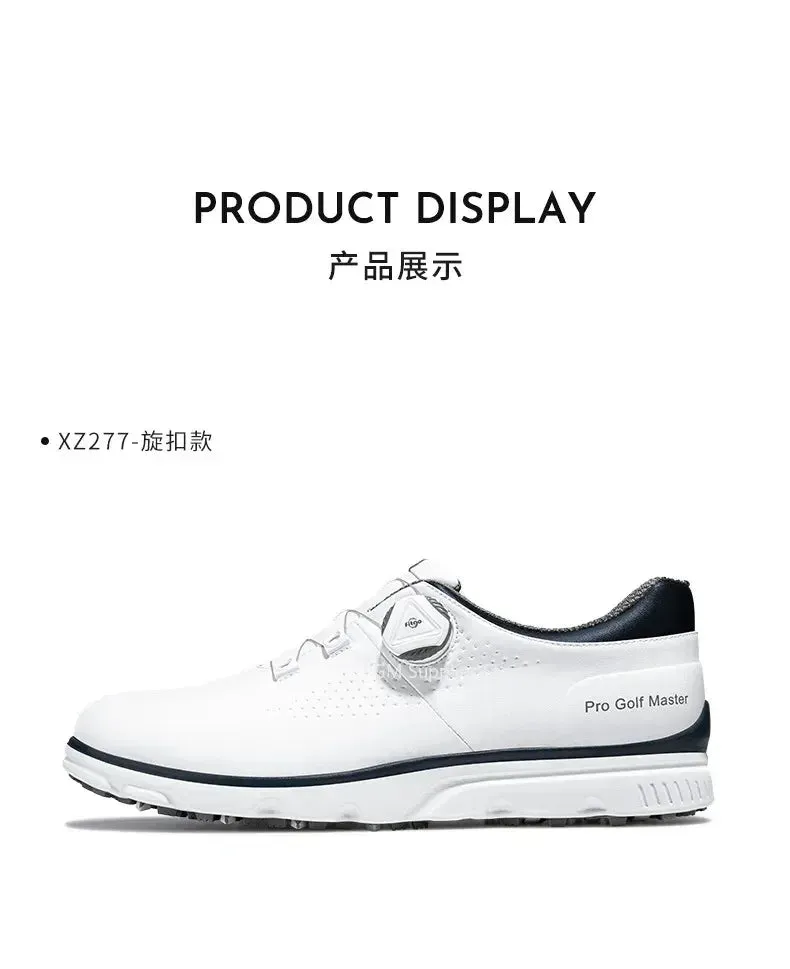 PGM Men Golf Shoes Knob Shoelaces Anti-side Slip Waterproof Men's Sports Shoes Sneakers XZ277