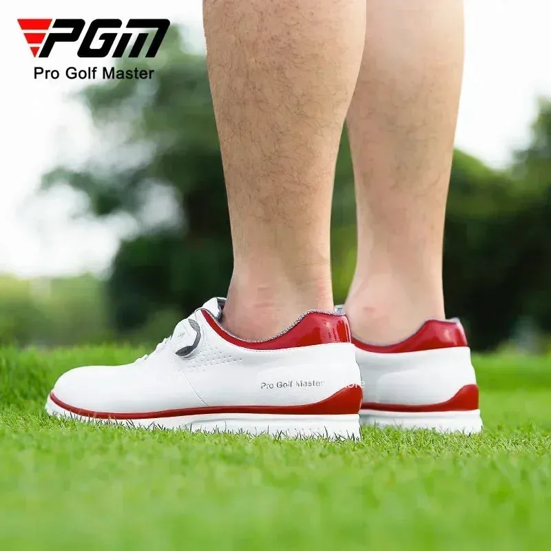 PGM Men Golf Shoes Knob Shoelaces Anti-side Slip Waterproof Men's Sports Shoes Sneakers XZ277