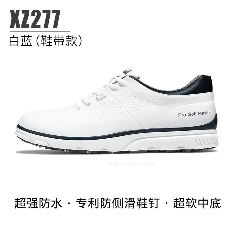 PGM Men Golf Shoes Knob Shoelaces Anti-side Slip Waterproof Men's Sports Shoes Sneakers XZ277