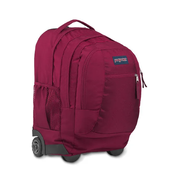 PLAIN RED  JANSPORT WHEELED BACKPACK