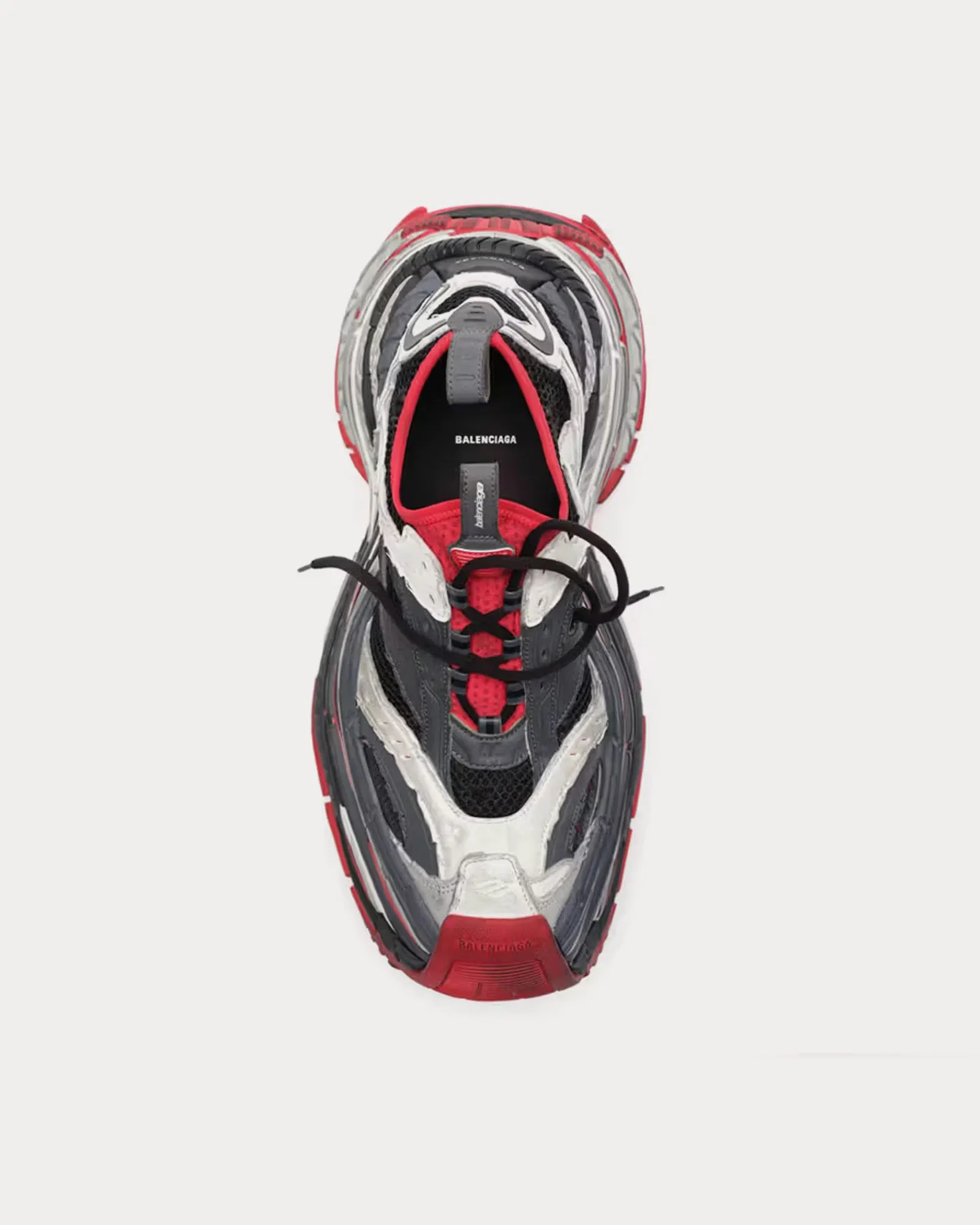 Platform Black / Red / White Low Top Sneakers