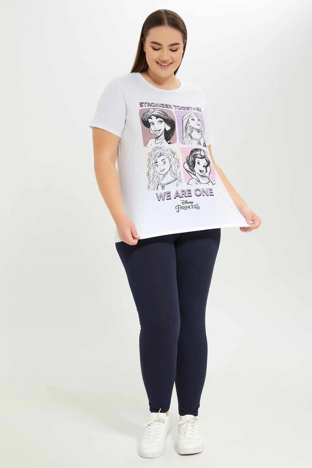 Plus Size Women Navy Basic Leggings