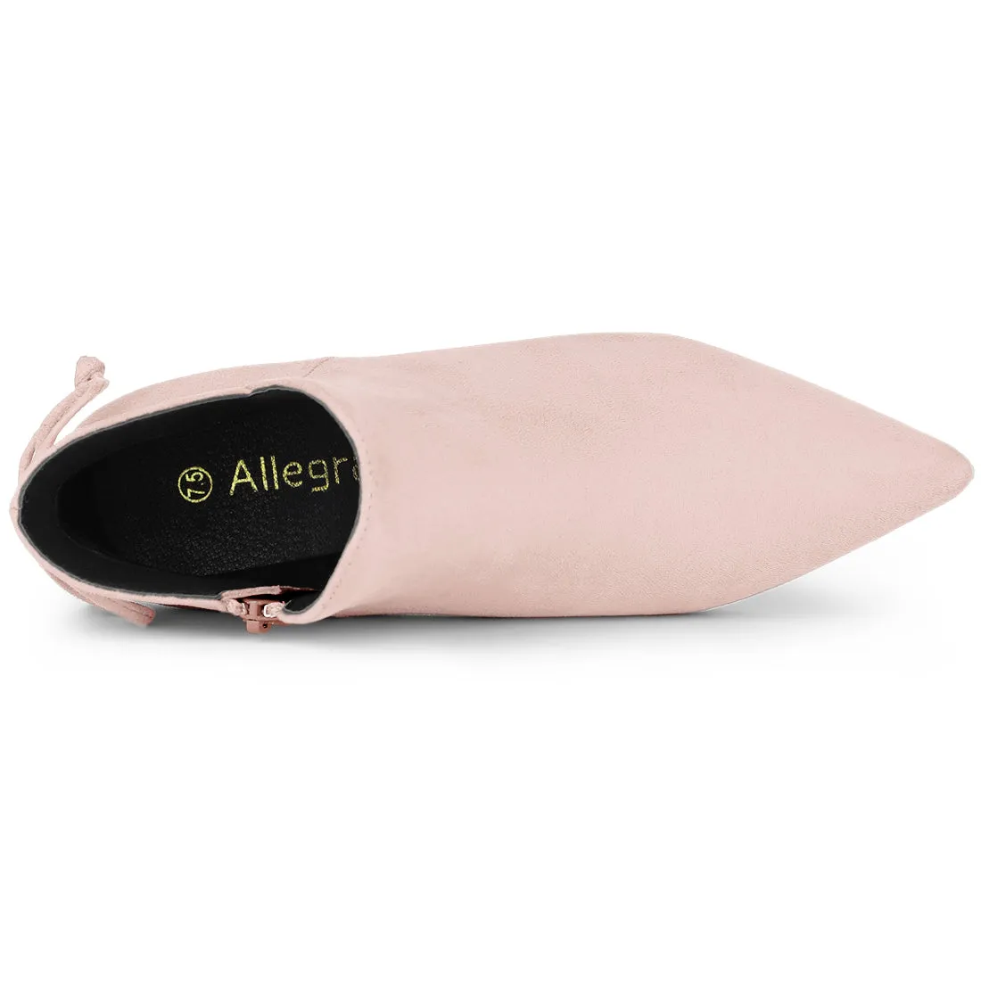 Pointed Toe Kitten Heel Ankle Booties