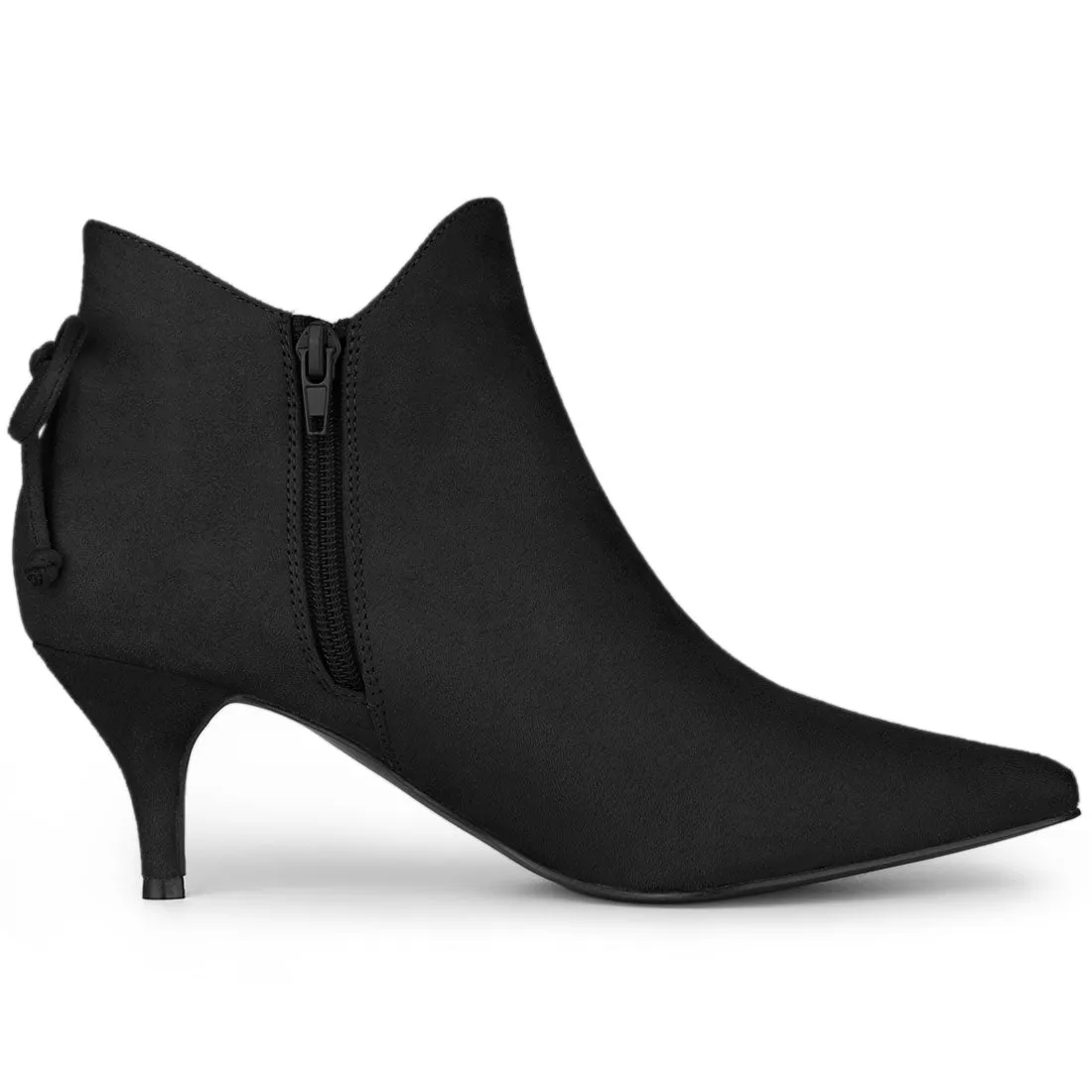 Pointed Toe Kitten Heel Ankle Booties