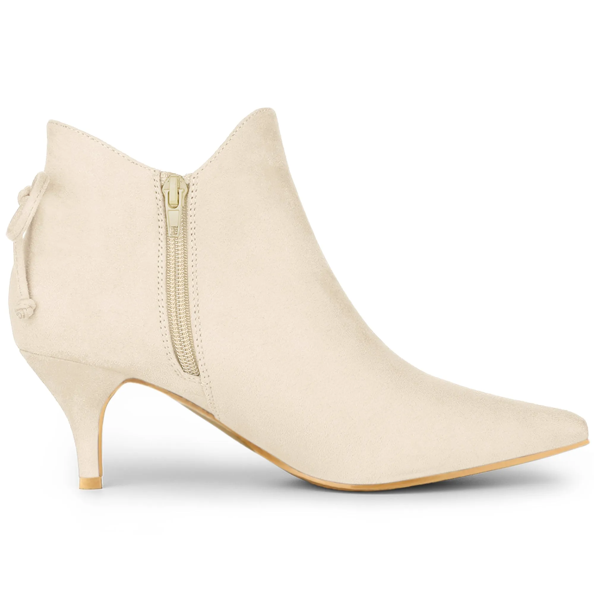 Pointed Toe Kitten Heel Ankle Booties