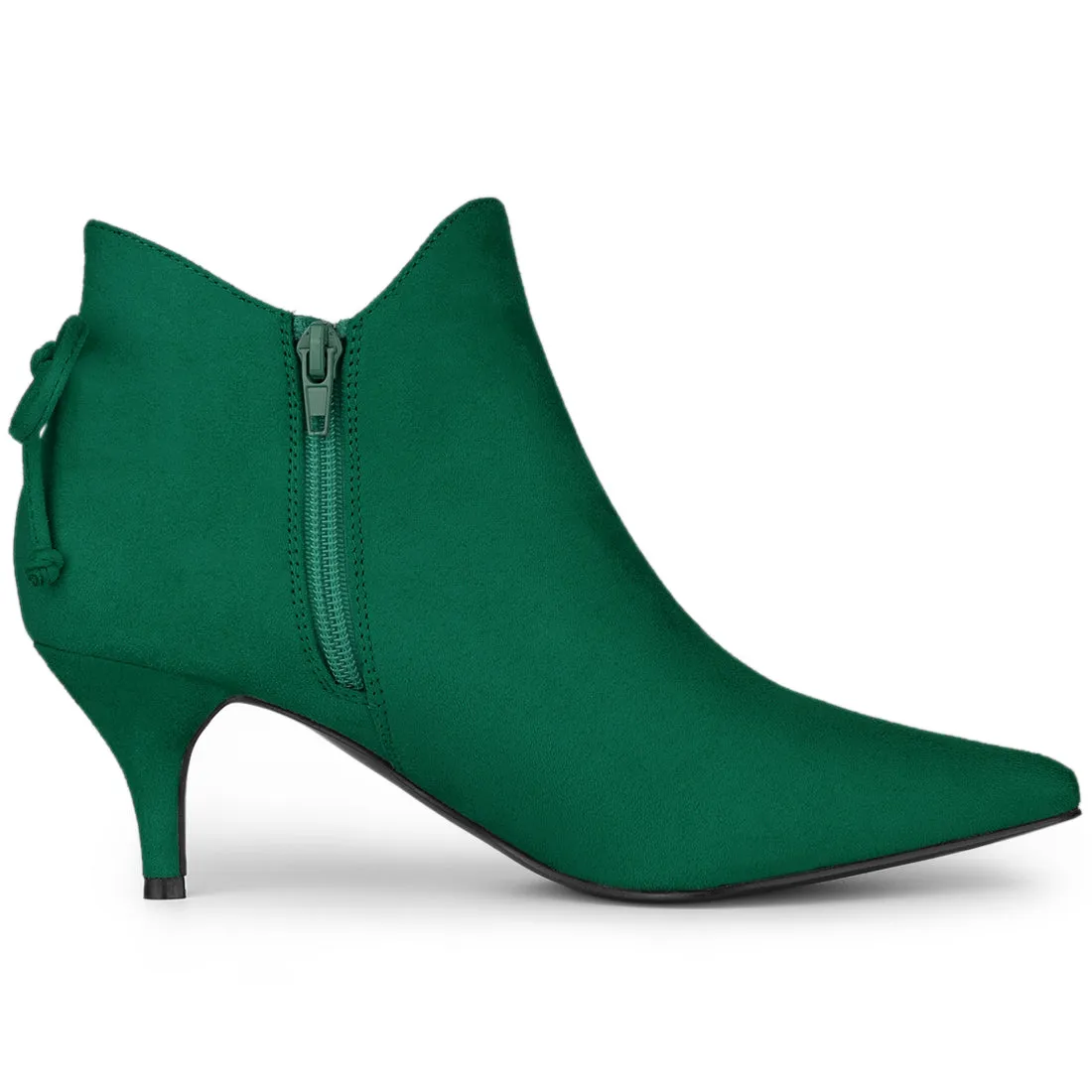 Pointed Toe Kitten Heel Ankle Booties
