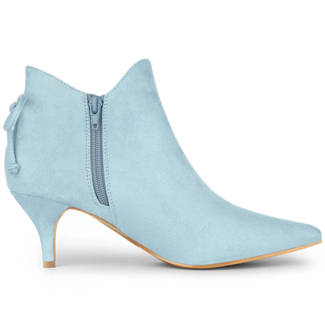 Pointed Toe Kitten Heel Ankle Booties