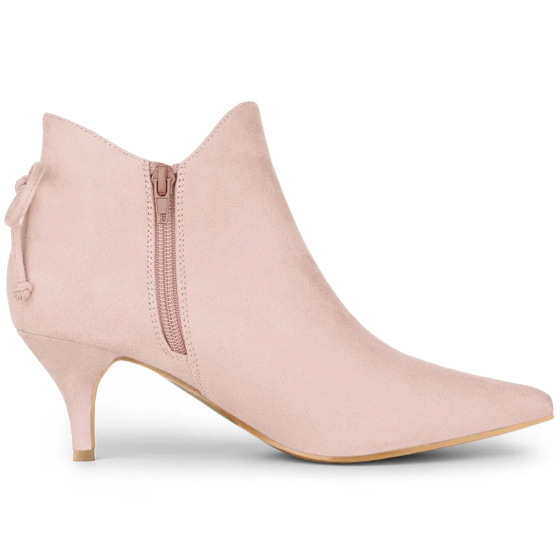 Pointed Toe Kitten Heel Ankle Booties