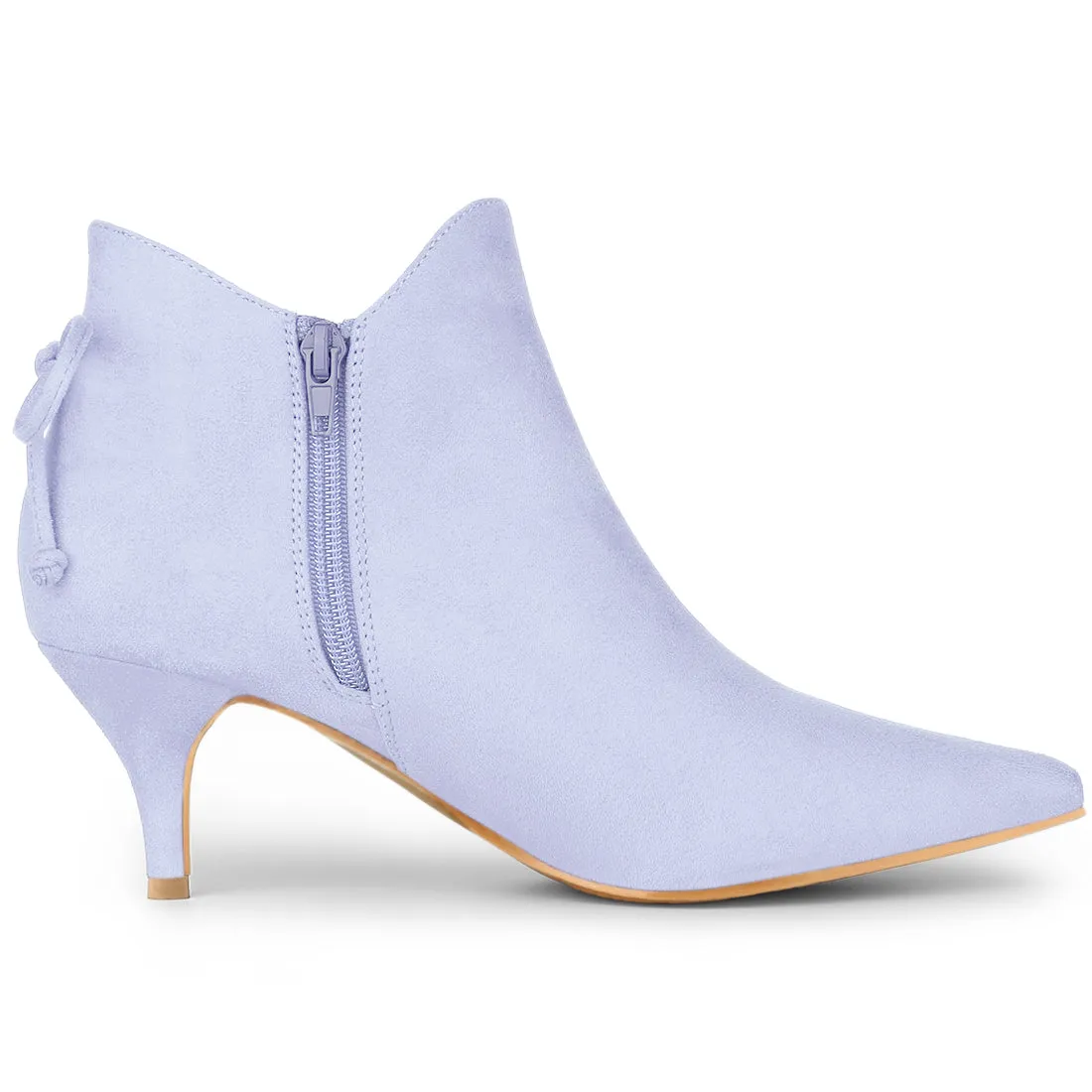 Pointed Toe Kitten Heel Ankle Booties