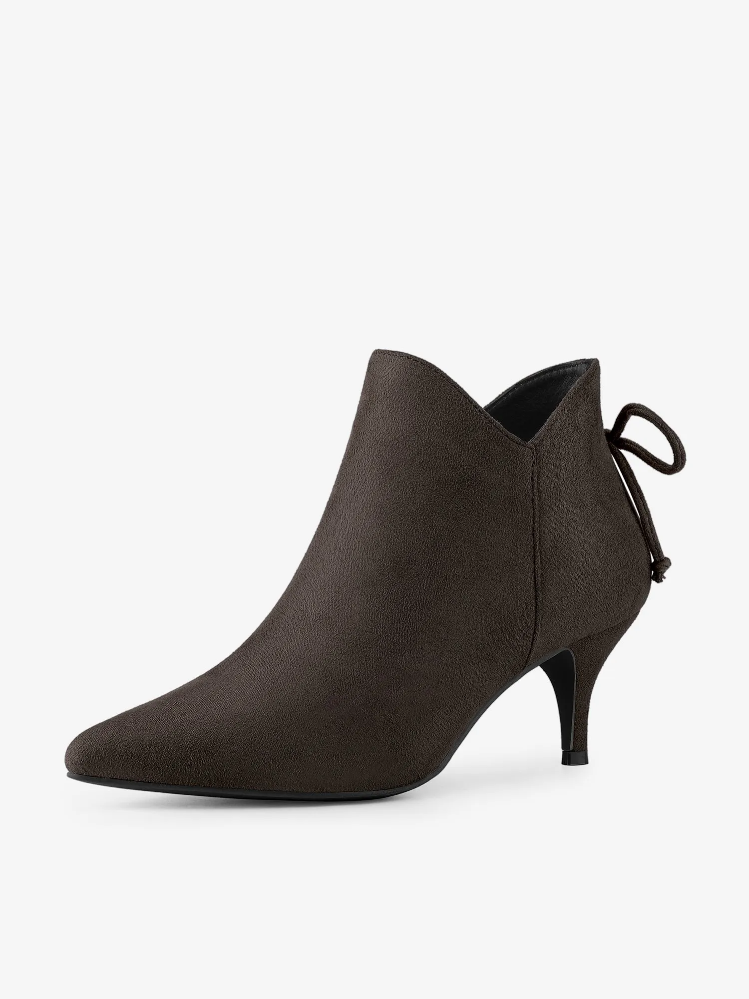 Pointed Toe Kitten Heel Ankle Booties