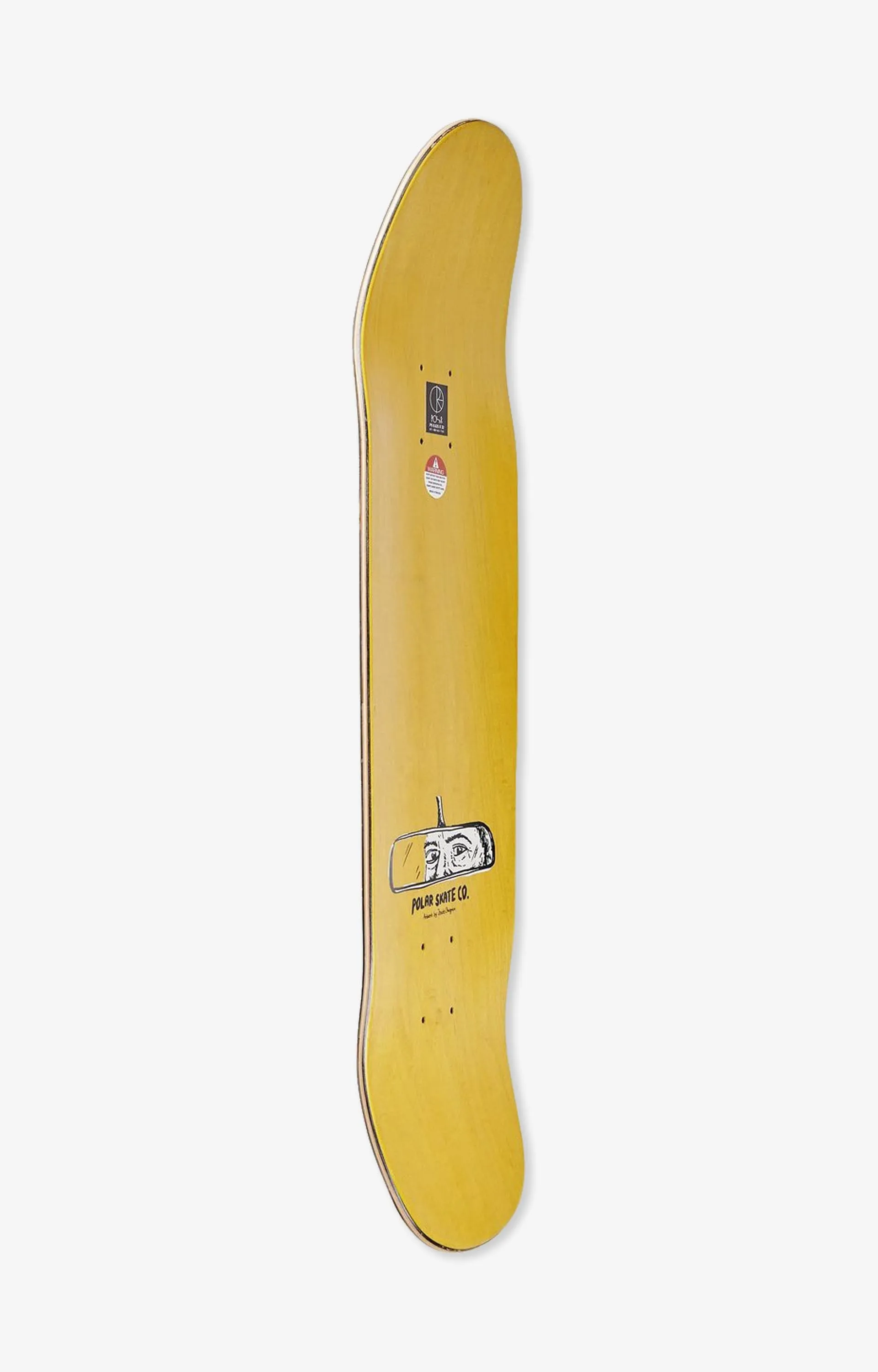 Polar Skate Co Oskar Rozenberg Drivers License Yellow  Skateboard Deck, P9