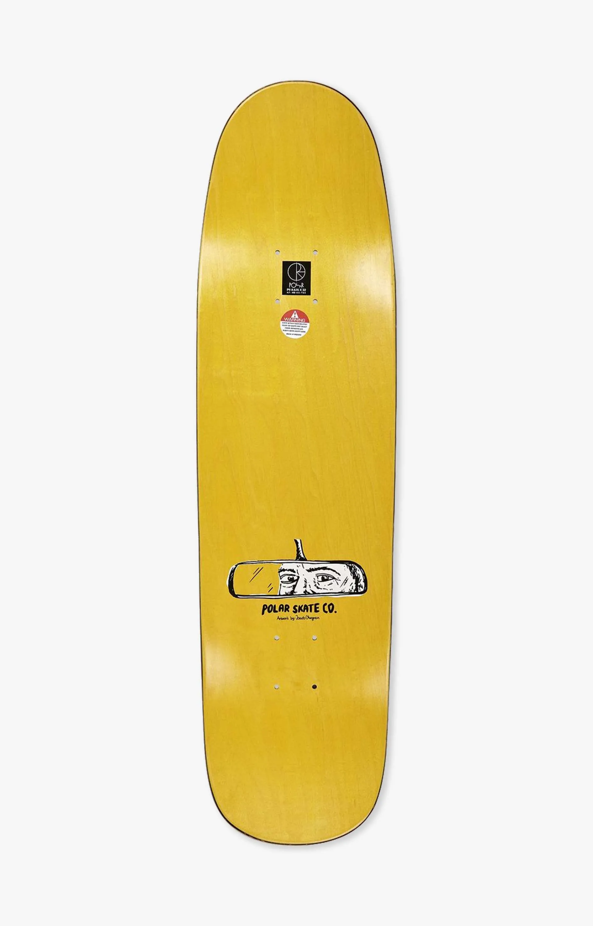 Polar Skate Co Oskar Rozenberg Drivers License Yellow  Skateboard Deck, P9
