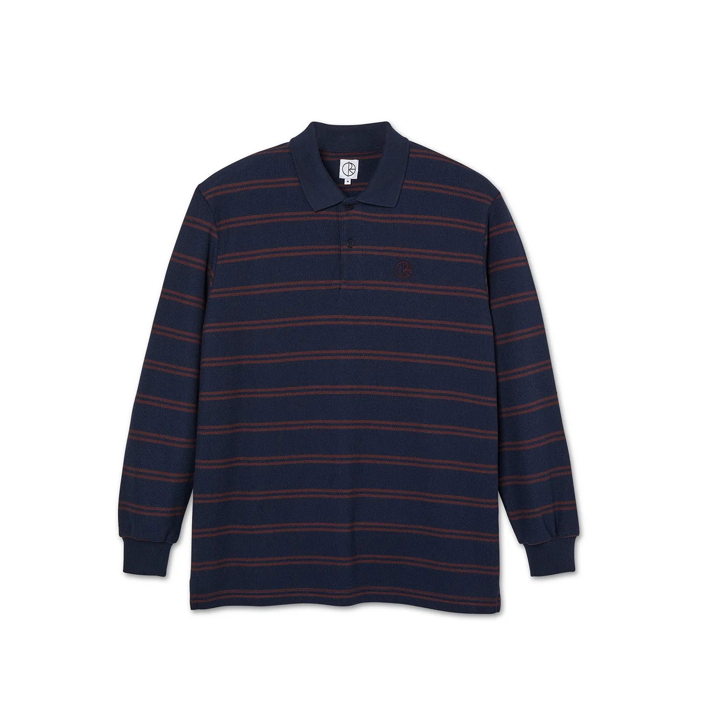 Polar Skate Co Stripe Polo L/S Shirt - Navy / Plum