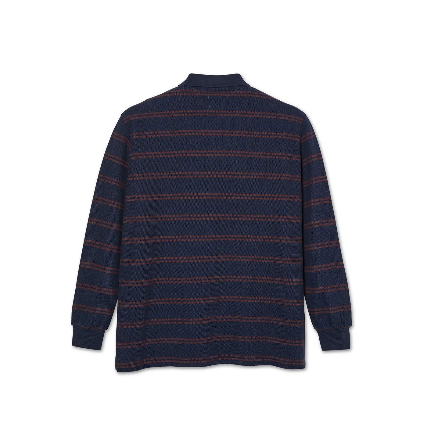 Polar Skate Co Stripe Polo L/S Shirt - Navy / Plum