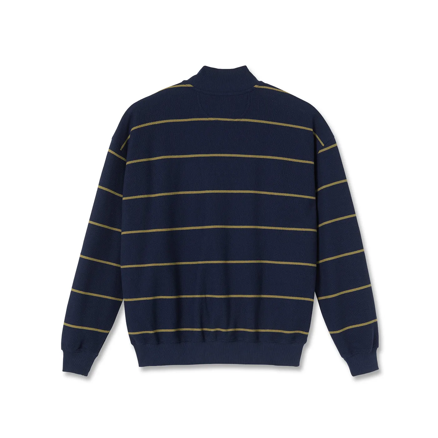Polar Skate Co Stripe Zip Neck Sweatshirt - Navy