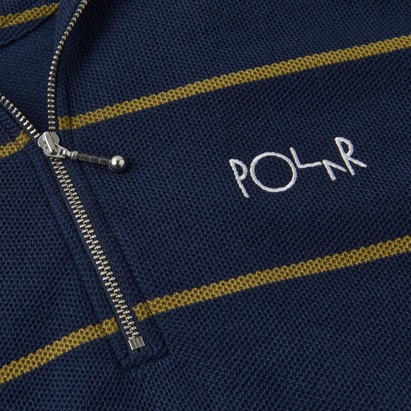 Polar Skate Co Stripe Zip Neck Sweatshirt - Navy