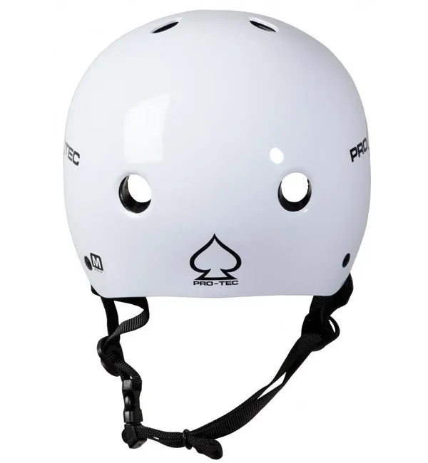 Pro Tec Classic Gloss White Helmet